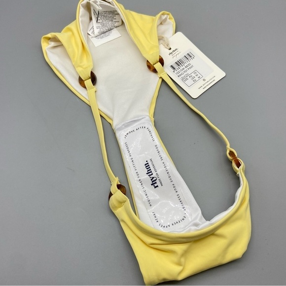 New! Free People x rhythm swim ring itsy pant bikini bottom lemon 1910 - Picture 8 of 11